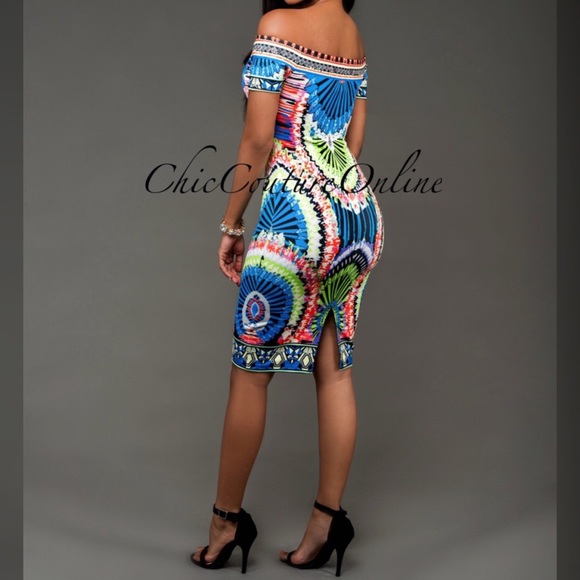 Chic Couture Dresses & Skirts - Multi Colored Midi Dress